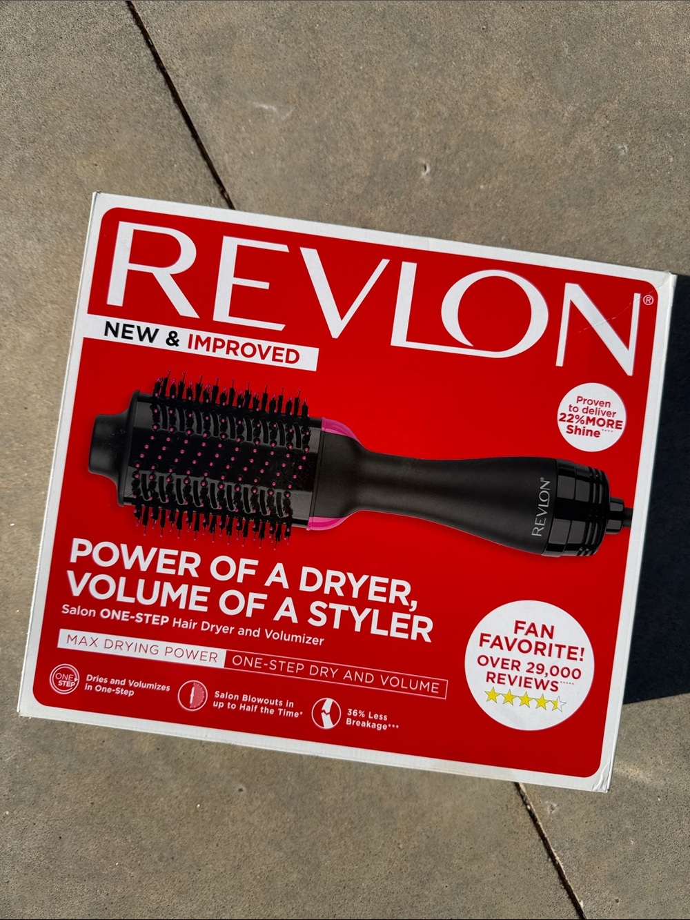 Revlon One-Step Hair Dryer & Volumizer - Black with Pink Details